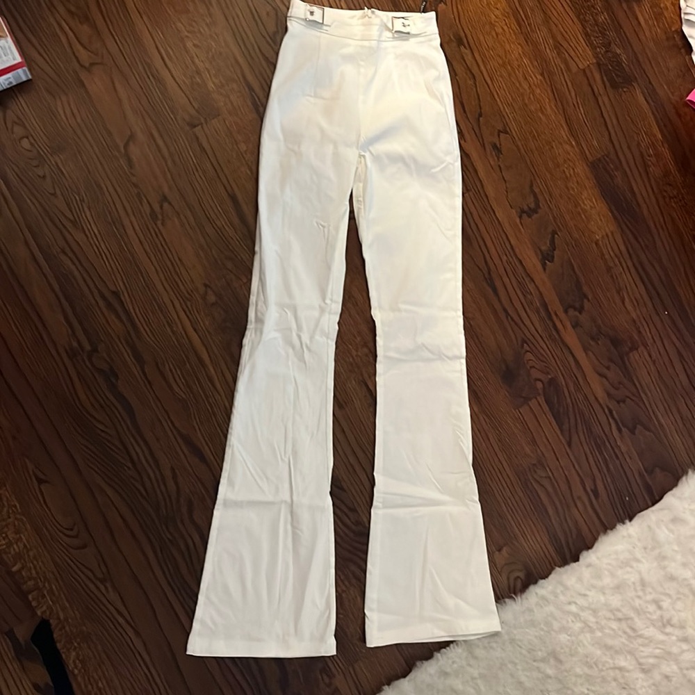 white fox pants
